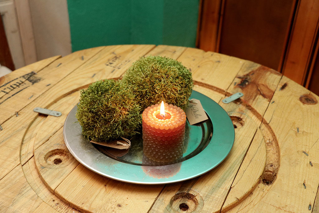 Julekugler af mos diy