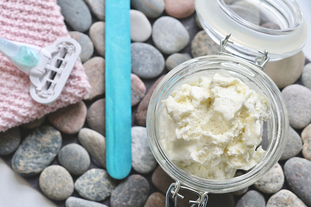Opskrift på hjemmelavet shaving cream og fugtighedslotion - DIY